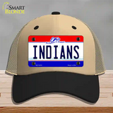 Indians Ohio State Novelty License Plate Hat Mesh / Khaki|Black