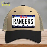 Rangers Texas State Novelty License Plate Hat Mesh / Khaki|Black