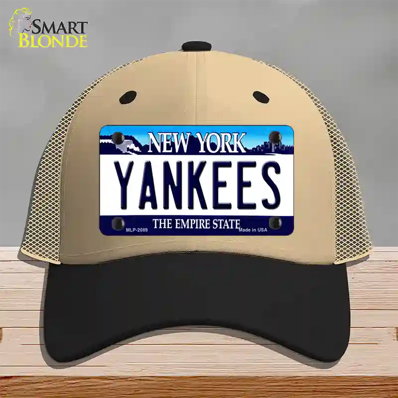 Yankees New York State Novelty License Plate Hat Mesh / Khaki|Black