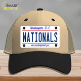 Nationals Washington DC State Novelty License Plate Hat Mesh / Khaki|Black