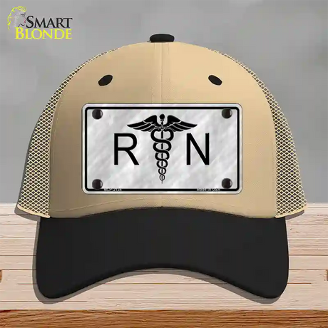 RN Novelty License Plate Hat Mesh / Khaki|Black