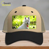 West Highland Dog Terrier Novelty License Plate Hat Mesh / Khaki|Black