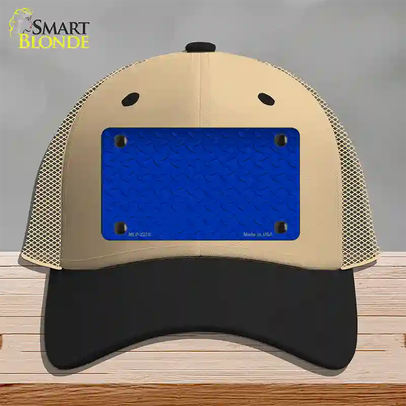 Diamond Blue Novelty License Plate Hat Mesh / Khaki|Black