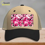 Pink Camouflage Novelty License Plate Hat Mesh / Khaki|Black