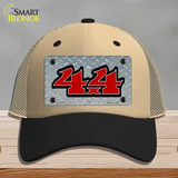 4 X 4 Diamond Novelty License Plate Hat Mesh / Khaki|Black