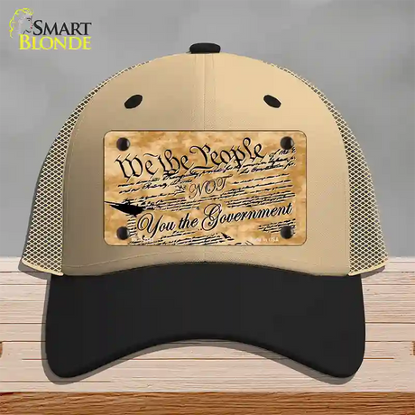 We The People Novelty License Plate Hat Mesh / Khaki|Black