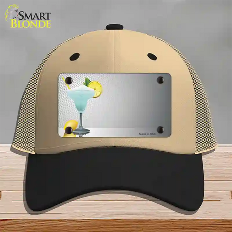 Margarita Time Offset Novelty License Plate Hat Mesh / Khaki|Black