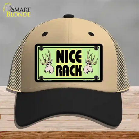 Nice Rack Novelty License Plate Hat Mesh / Khaki|Black