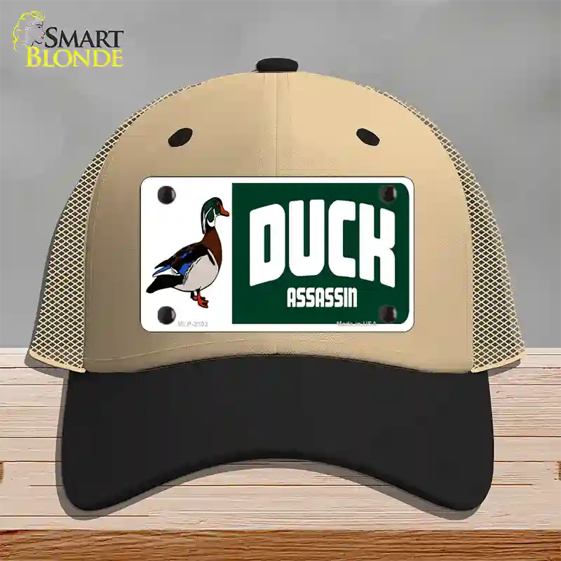 Duck Assassin Novelty License Plate Hat Mesh / Khaki|Black