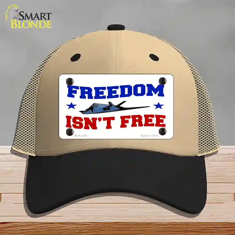 Freedom Isnt Free Novelty License Plate Hat Mesh / Khaki|Black