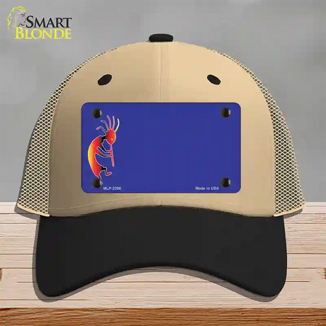 Kokopeli Offset Novelty License Plate Hat Mesh / Khaki|Black