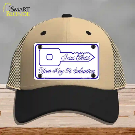 Your Key To Salvation Novelty License Plate Hat Mesh / Khaki|Black