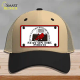 Cant Run With The Big Dogs Novelty License Plate Hat Mesh / Khaki|Black