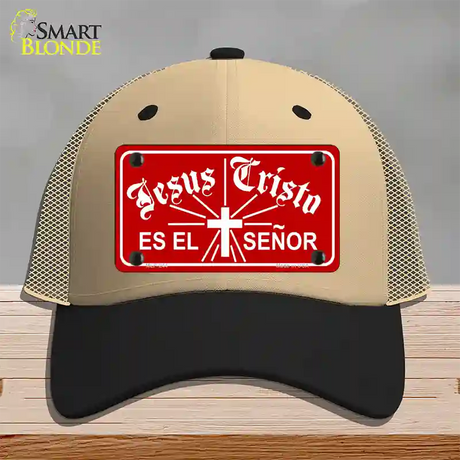 Jesus Cristo Novelty License Plate Hat Mesh / Khaki|Black