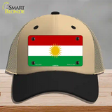 Kurdistan Flag Novelty License Plate Hat Mesh / Khaki|Black