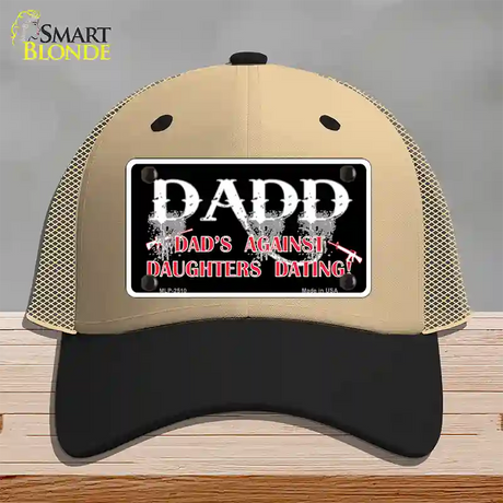 Dads Against Daughters Dating Novelty License Plate Hat Mesh / Khaki|Black