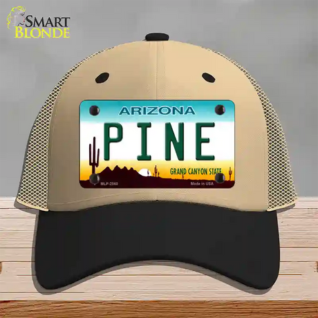 Pine Arizona Novelty License Plate Hat Mesh / Khaki|Black