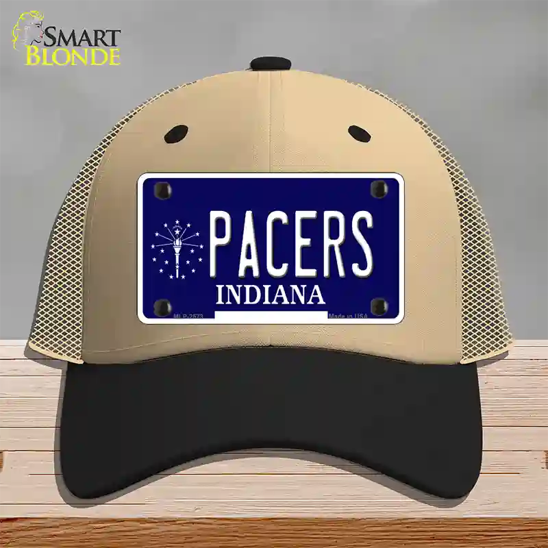 Pacers Indiana State Novelty License Plate Hat Mesh / Khaki|Black