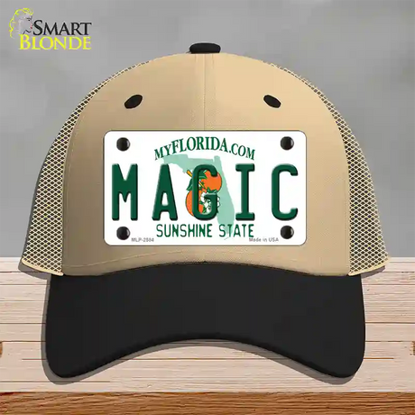 Magic Florida State Novelty License Plate Hat Mesh / Khaki|Black