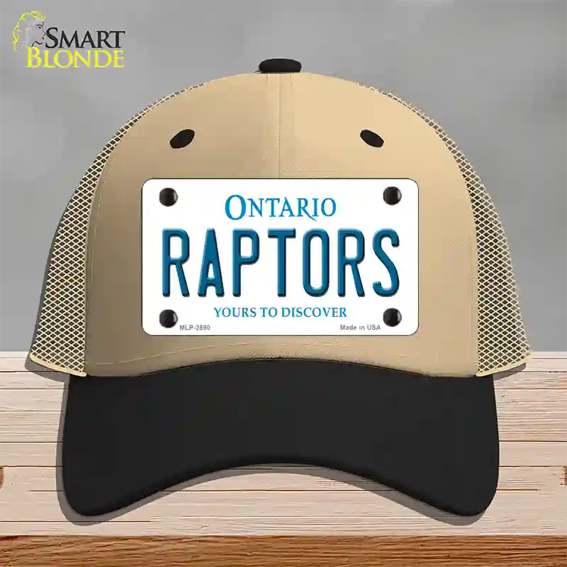 Raptors Ontario State Novelty License Plate Hat Mesh / Khaki|Black