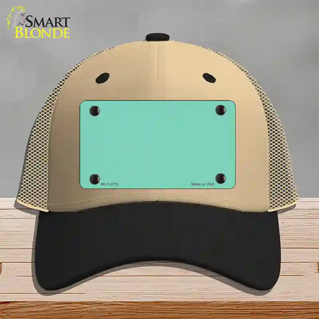 Mint Solid Novelty License Plate Hat Mesh / Khaki|Black