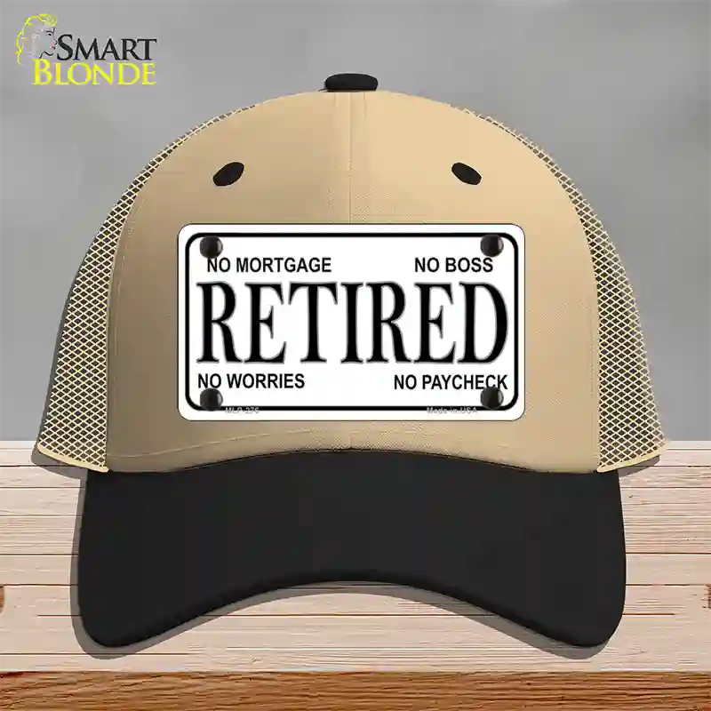 Retired Novelty License Plate Hat Mesh / Khaki|Black