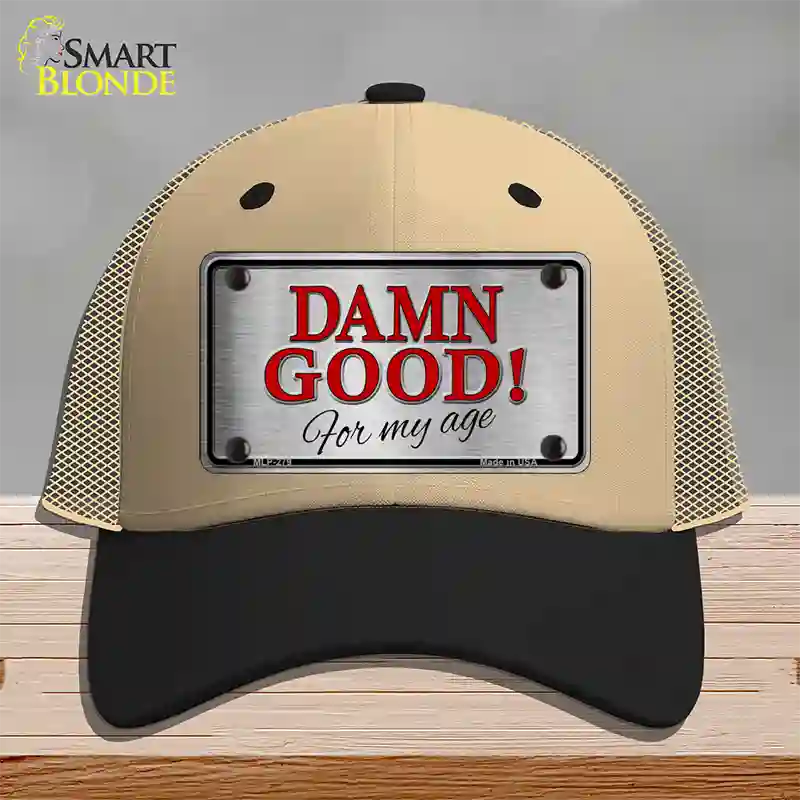 Damn Good Novelty License Plate Hat Mesh / Khaki|Black