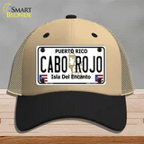 Cabo Rojo Novelty License Plate Hat Mesh / Khaki|Black