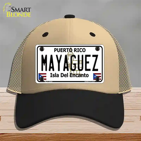 Mayaguez Puerto Rico Novelty License Plate Hat Mesh / Khaki|Black