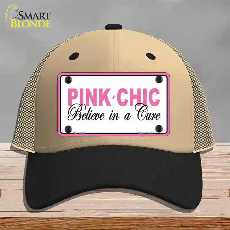 Pink Chic Novelty License Plate Hat Mesh / Khaki|Black