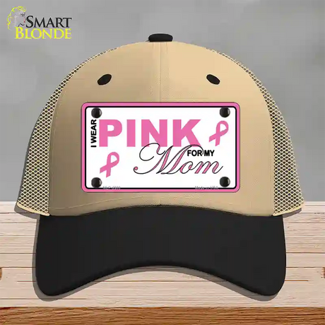 Pink For My Mom Novelty License Plate Hat Mesh / Khaki|Black