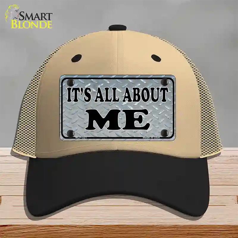 Its All About Me Novelty License Plate Hat Mesh / Khaki|Black