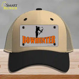 Bow Hunter Novelty License Plate Hat Mesh / Khaki|Black