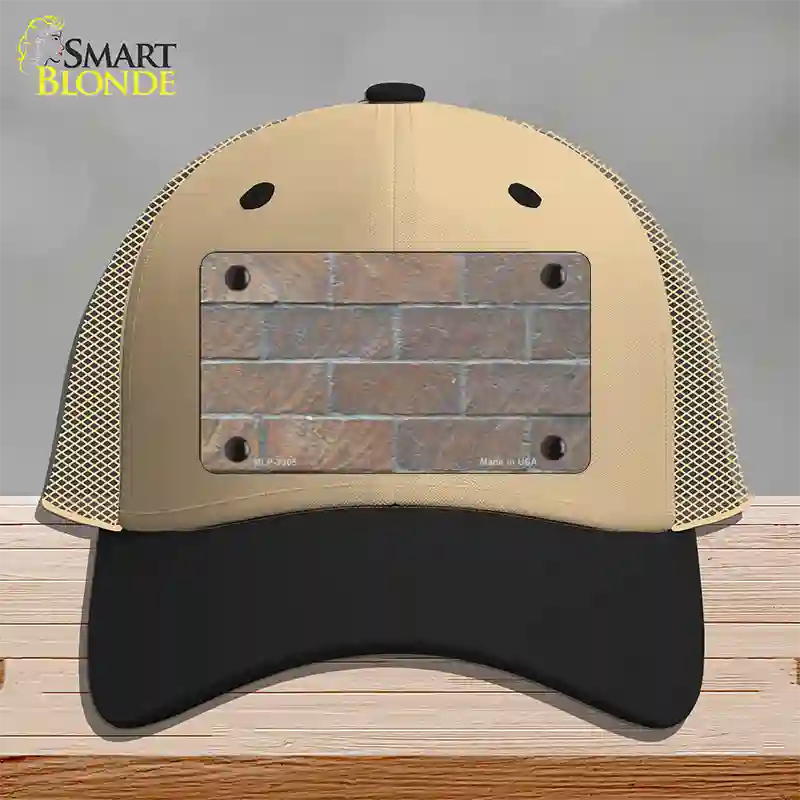 Brick Wall Novelty License Plate Hat Mesh / Khaki|Black