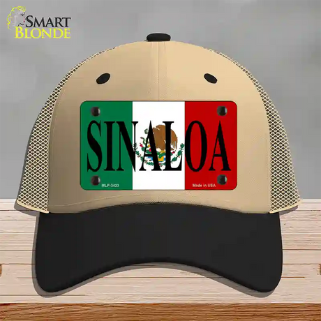Sinaloa Novelty License Plate Hat Mesh / Khaki|Black