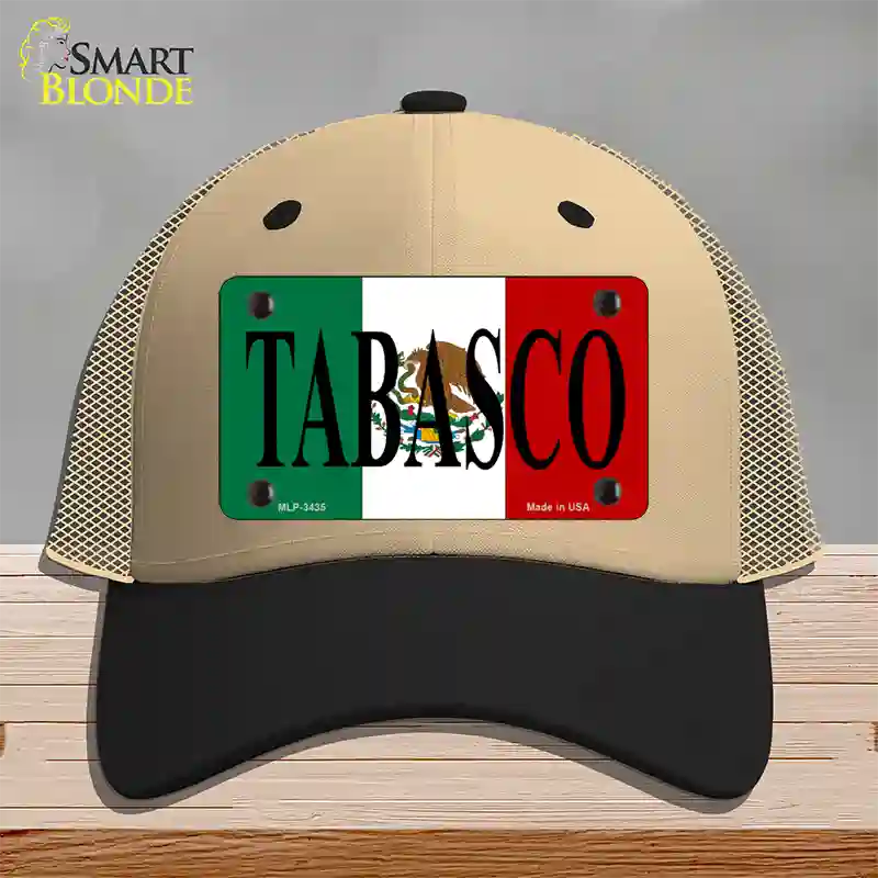 Tabasco Novelty License Plate Hat Mesh / Khaki|Black