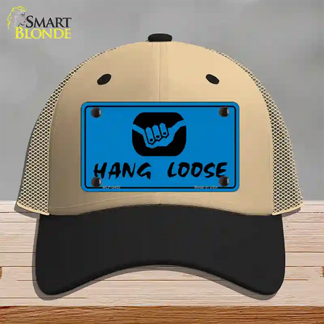 Hang Loose Novelty License Plate Hat Mesh / Khaki|Black