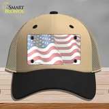 Faded Old Glory Novelty License Plate Hat Mesh / Khaki|Black