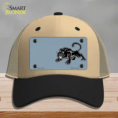 Black Panther Offset Novelty License Plate Hat Mesh / Khaki|Black