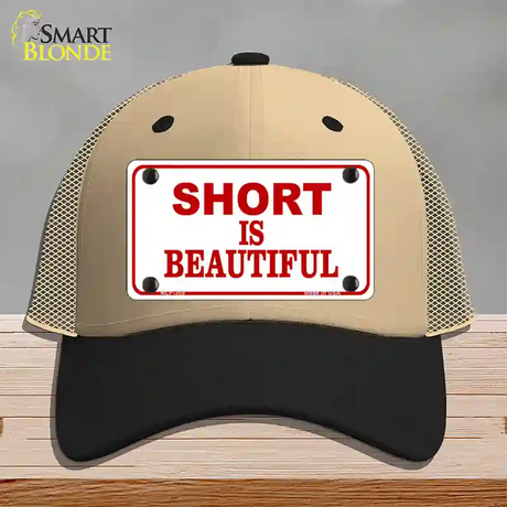 Short Is Beautiful Novelty License Plate Hat Mesh / Khaki|Black