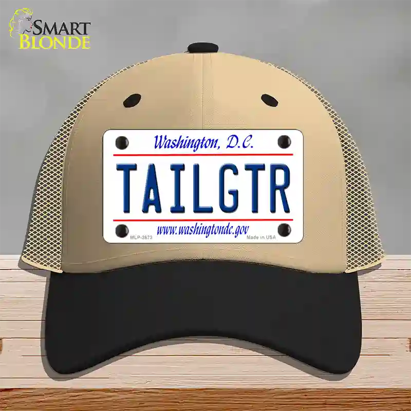 Tailgtr Washington DC Novelty License Plate Hat Mesh / Khaki|Black