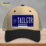 Tailgtr Indiana Novelty License Plate Hat Mesh / Khaki|Black