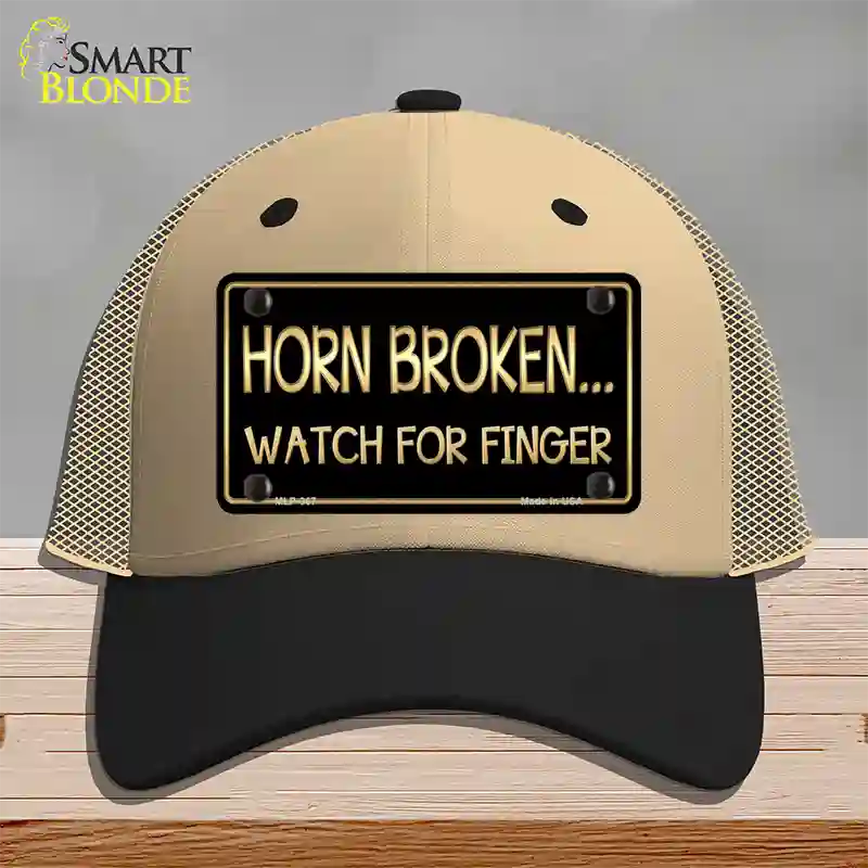 Horn Broken Watch For Finger Novelty License Plate Hat Mesh / Khaki|Black