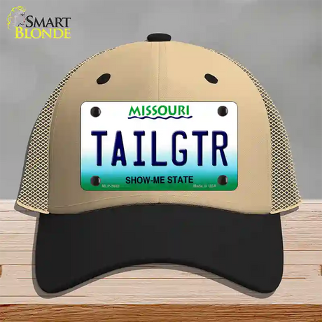 Tailgtr Missouri Novelty License Plate Hat Mesh / Khaki|Black