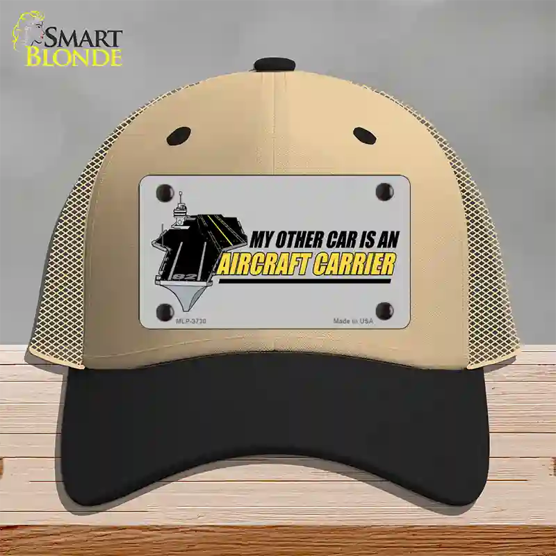 My Other Car Aircraft Carrier Novelty License Plate Hat Mesh / Khaki|Black