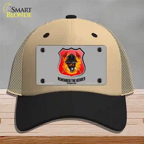 Remember The Heroes Novelty License Plate Hat Mesh / Khaki|Black