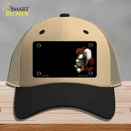 Armor Offset Novelty License Plate Hat Mesh / Khaki|Black