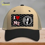 I Love My Bloodhound Novelty License Plate Hat Mesh / Khaki|Black