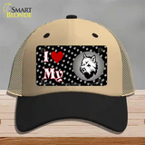 I Love My Cairn Terrier Novelty License Plate Hat Mesh / Khaki|Black