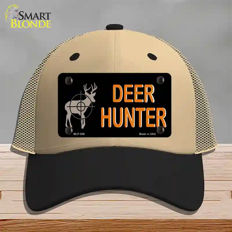 Deer Hunter Novelty License Plate Hat Mesh / Khaki|Black